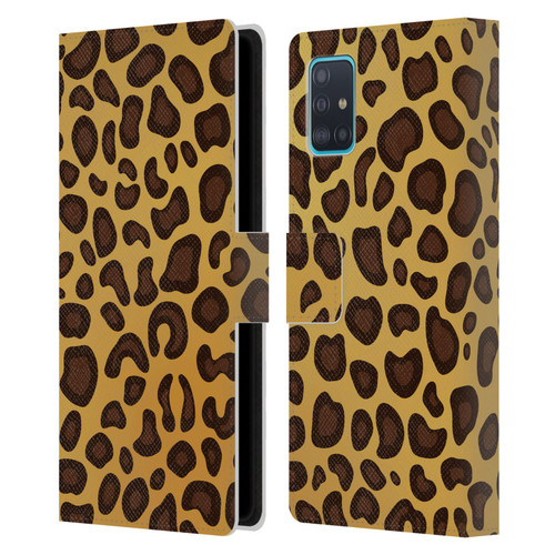 Haroulita Animal Prints Leopard Leather Book Wallet Case Cover For Samsung Galaxy A51 (2019)