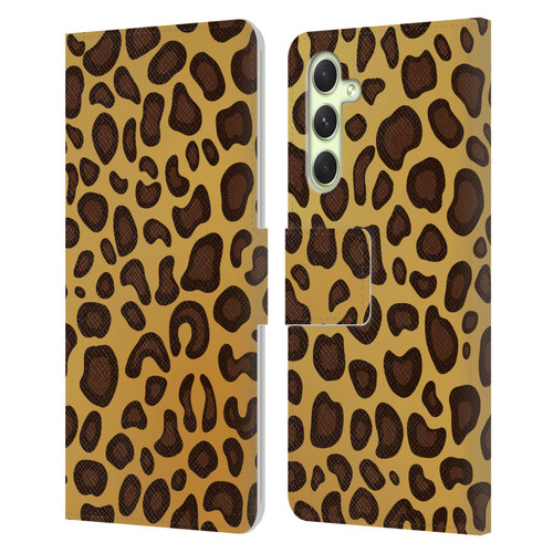 Haroulita Animal Prints Leopard Leather Book Wallet Case Cover For Samsung Galaxy A54 5G