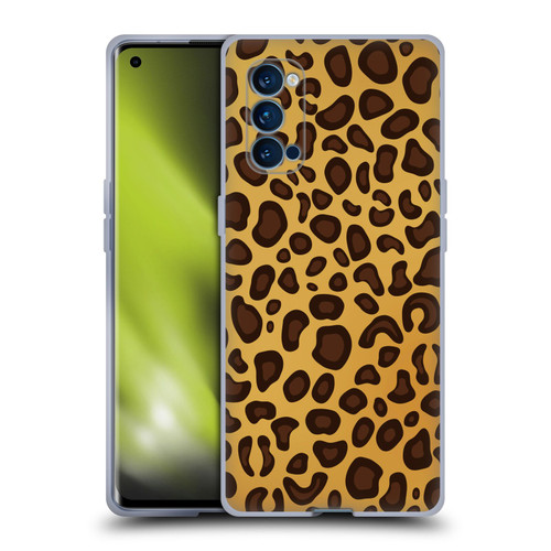 Haroulita Animal Prints Leopard Soft Gel Case for OPPO Reno 4 Pro 5G