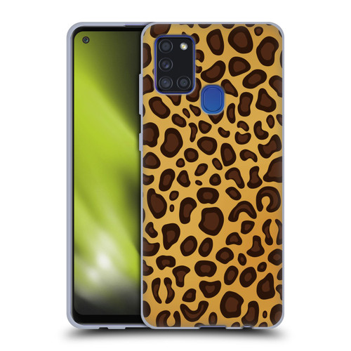 Haroulita Animal Prints Leopard Soft Gel Case for Samsung Galaxy A21s (2020)