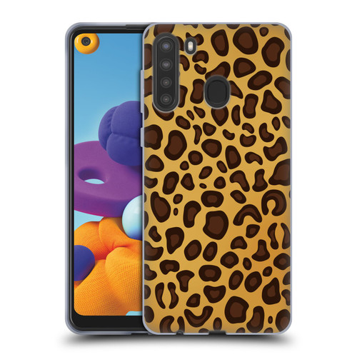 Haroulita Animal Prints Leopard Soft Gel Case for Samsung Galaxy A21 (2020)