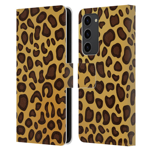 Haroulita Animal Prints Leopard Leather Book Wallet Case Cover For Samsung Galaxy S23+ 5G