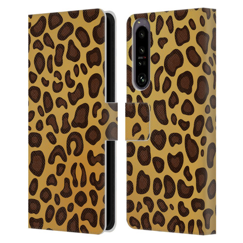 Haroulita Animal Prints Leopard Leather Book Wallet Case Cover For Sony Xperia 1 IV