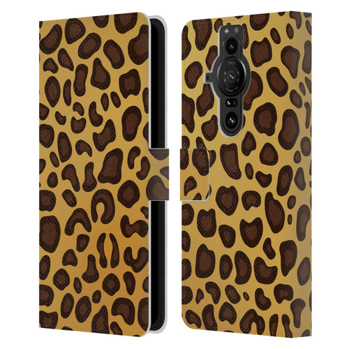 Haroulita Animal Prints Leopard Leather Book Wallet Case Cover For Sony Xperia Pro-I