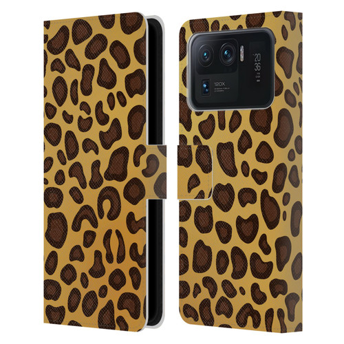 Haroulita Animal Prints Leopard Leather Book Wallet Case Cover For Xiaomi Mi 11 Ultra