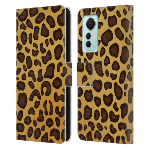 Haroulita Animal Prints Leopard Leather Book Wallet Case Cover For Xiaomi 12 Lite