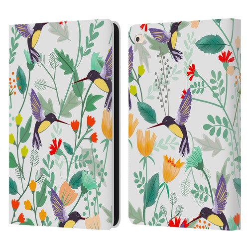 Haroulita Birds And Flowers Hummingbirds Leather Book Wallet Case Cover For Apple iPad Air 2 (2014)