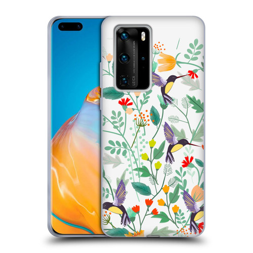 Haroulita Birds And Flowers Hummingbirds Soft Gel Case for Huawei P40 Pro / P40 Pro Plus 5G