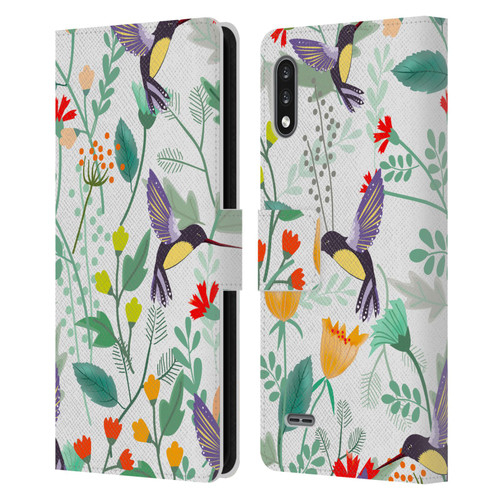 Haroulita Birds And Flowers Hummingbirds Leather Book Wallet Case Cover For LG K22