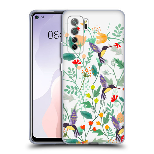 Haroulita Birds And Flowers Hummingbirds Soft Gel Case for Huawei Nova 7 SE/P40 Lite 5G