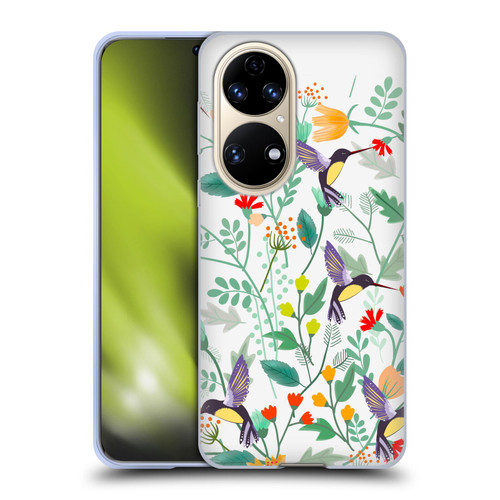 Haroulita Birds And Flowers Hummingbirds Soft Gel Case for Huawei P50