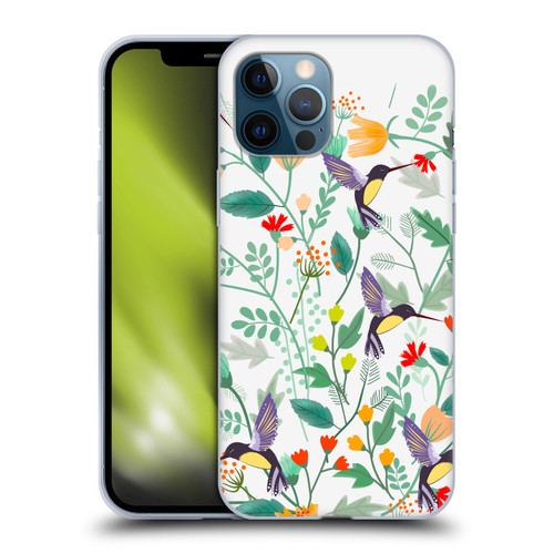 Haroulita Birds And Flowers Hummingbirds Soft Gel Case for Apple iPhone 12 Pro Max