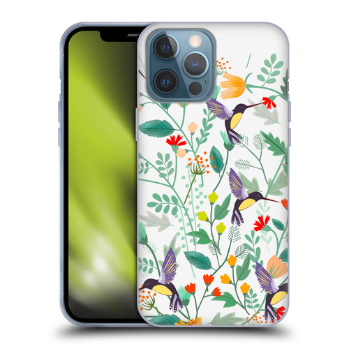 Haroulita Birds And Flowers Hummingbirds Soft Gel Case for Apple iPhone 13 Pro Max
