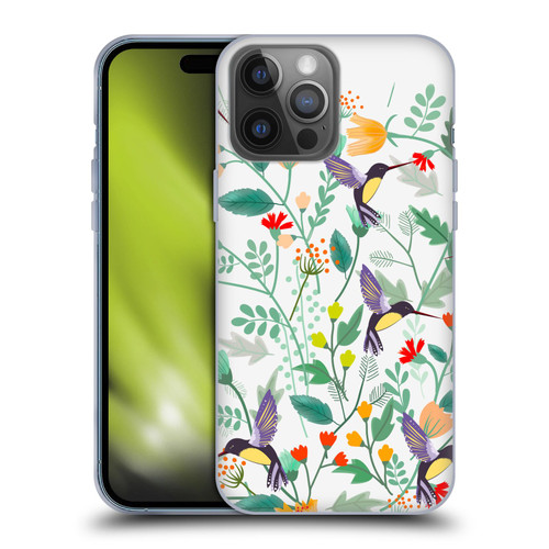 Haroulita Birds And Flowers Hummingbirds Soft Gel Case for Apple iPhone 14 Pro Max