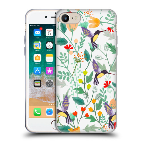 Haroulita Birds And Flowers Hummingbirds Soft Gel Case for Apple iPhone 7 / 8 / SE 2020 & 2022