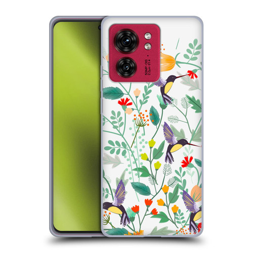 Haroulita Birds And Flowers Hummingbirds Soft Gel Case for Motorola Moto Edge 40