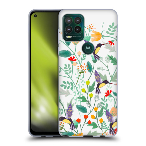 Haroulita Birds And Flowers Hummingbirds Soft Gel Case for Motorola Moto G Stylus 5G 2021