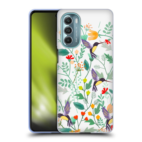 Haroulita Birds And Flowers Hummingbirds Soft Gel Case for Motorola Moto G Stylus 5G (2022)
