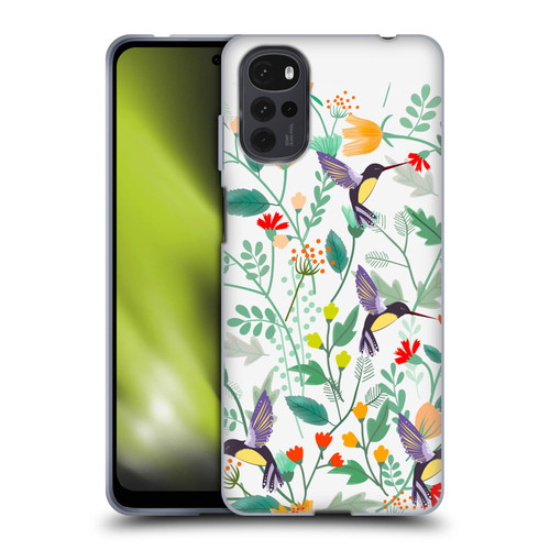 Haroulita Birds And Flowers Hummingbirds Soft Gel Case for Motorola Moto G22