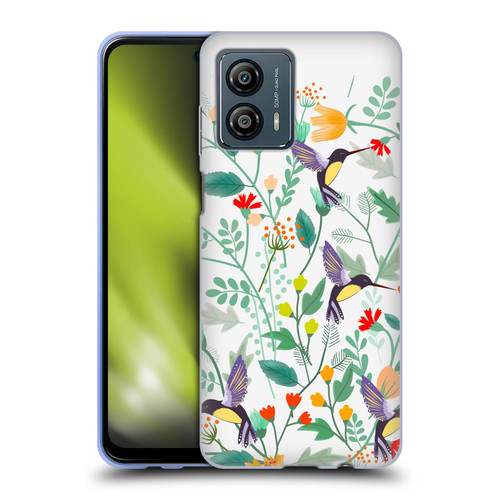 Haroulita Birds And Flowers Hummingbirds Soft Gel Case for Motorola Moto G53 5G