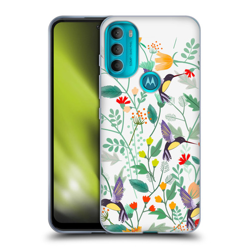 Haroulita Birds And Flowers Hummingbirds Soft Gel Case for Motorola Moto G71 5G