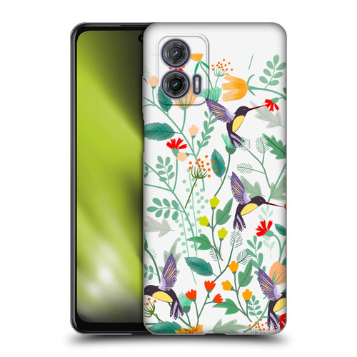 Haroulita Birds And Flowers Hummingbirds Soft Gel Case for Motorola Moto G73 5G