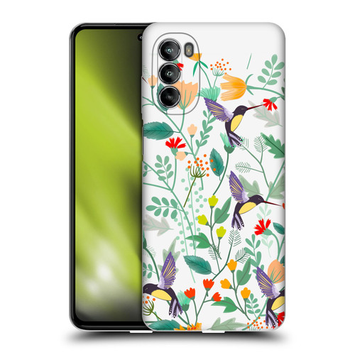 Haroulita Birds And Flowers Hummingbirds Soft Gel Case for Motorola Moto G82 5G