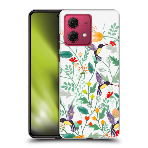 Haroulita Birds And Flowers Hummingbirds Soft Gel Case for Motorola Moto G84 5G