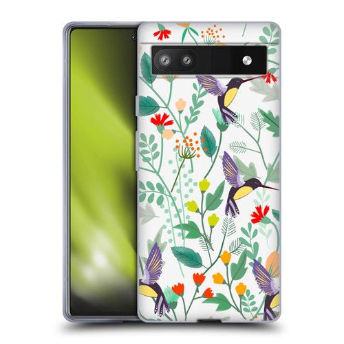 Haroulita Birds And Flowers Hummingbirds Soft Gel Case for Google Pixel 6a