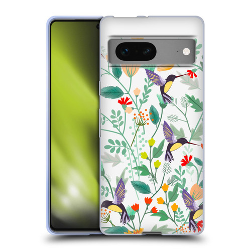 Haroulita Birds And Flowers Hummingbirds Soft Gel Case for Google Pixel 7