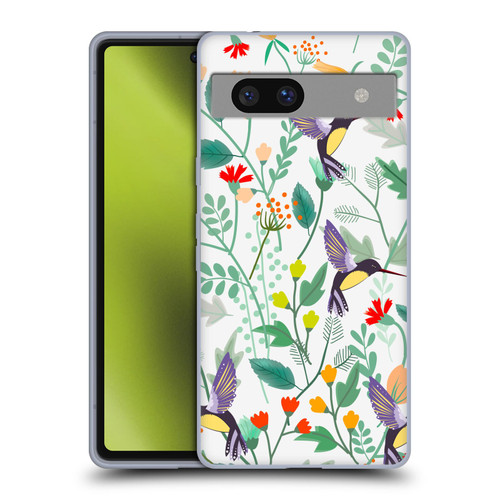 Haroulita Birds And Flowers Hummingbirds Soft Gel Case for Google Pixel 7a