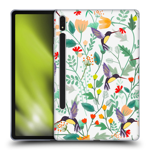 Haroulita Birds And Flowers Hummingbirds Soft Gel Case for Samsung Galaxy Tab S8