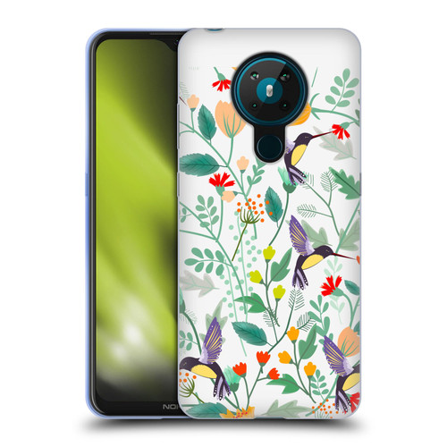 Haroulita Birds And Flowers Hummingbirds Soft Gel Case for Nokia 5.3