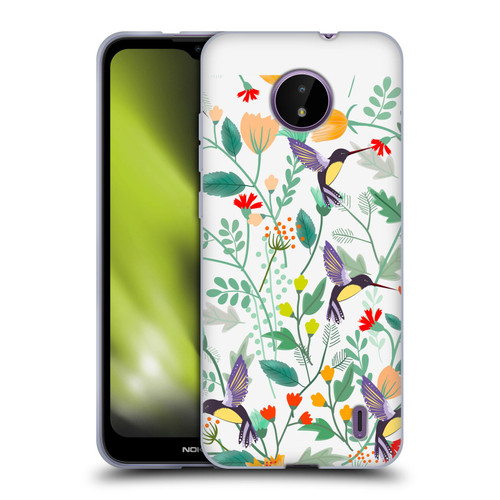 Haroulita Birds And Flowers Hummingbirds Soft Gel Case for Nokia C10 / C20