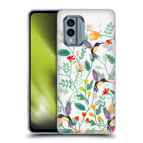 Haroulita Birds And Flowers Hummingbirds Soft Gel Case for Nokia X30