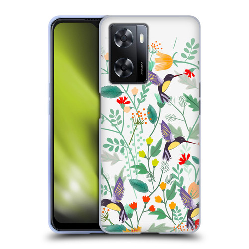 Haroulita Birds And Flowers Hummingbirds Soft Gel Case for OPPO A57s