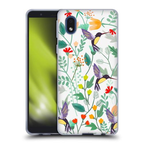 Haroulita Birds And Flowers Hummingbirds Soft Gel Case for Samsung Galaxy A01 Core (2020)