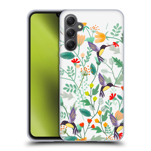 Haroulita Birds And Flowers Hummingbirds Soft Gel Case for Samsung Galaxy A34 5G