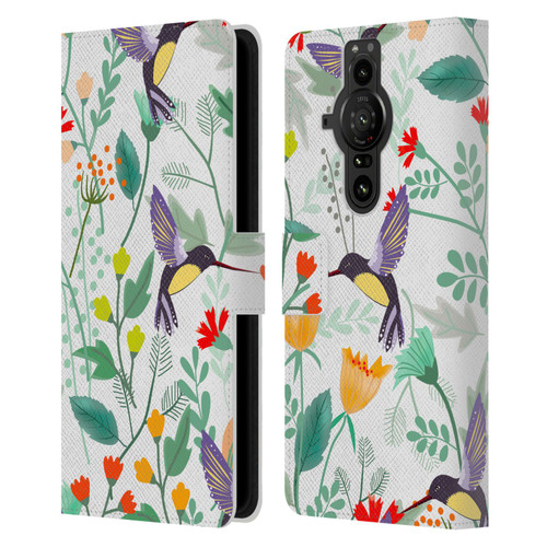 Haroulita Birds And Flowers Hummingbirds Leather Book Wallet Case Cover For Sony Xperia Pro-I