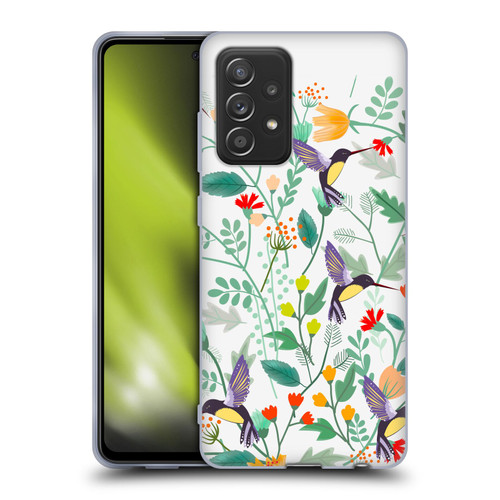Haroulita Birds And Flowers Hummingbirds Soft Gel Case for Samsung Galaxy A52 / A52s / 5G (2021)
