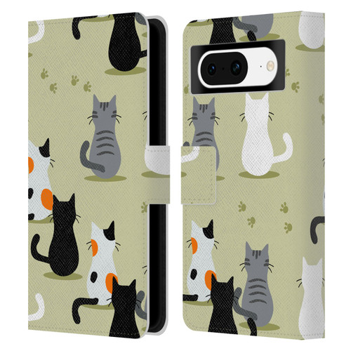 Haroulita Cats And Dogs Cats Leather Book Wallet Case Cover For Google Pixel 8