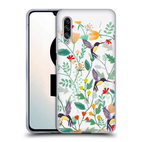 Haroulita Birds And Flowers Hummingbirds Soft Gel Case for Samsung Galaxy A90 5G (2019)