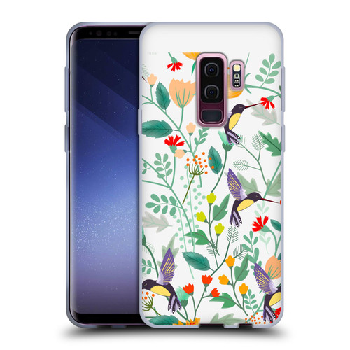 Haroulita Birds And Flowers Hummingbirds Soft Gel Case for Samsung Galaxy S9+ / S9 Plus