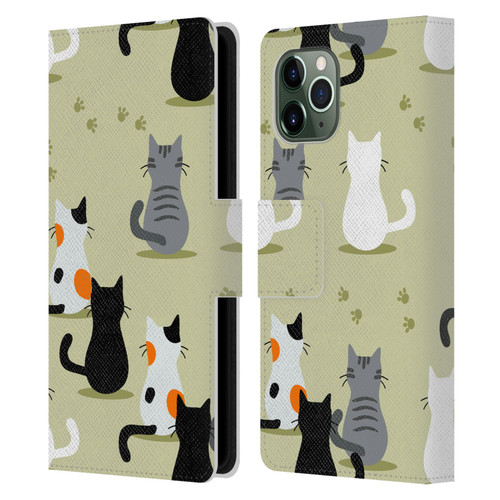 Haroulita Cats And Dogs Cats Leather Book Wallet Case Cover For Apple iPhone 11 Pro