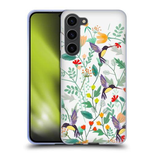Haroulita Birds And Flowers Hummingbirds Soft Gel Case for Samsung Galaxy S23+ 5G