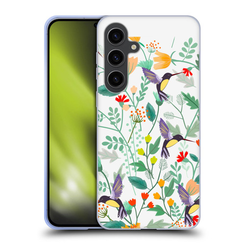 Haroulita Birds And Flowers Hummingbirds Soft Gel Case for Samsung Galaxy S24+ 5G