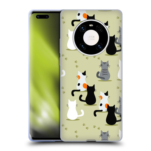 Haroulita Cats And Dogs Cats Soft Gel Case for Huawei Mate 40 Pro 5G