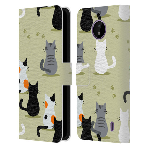 Haroulita Cats And Dogs Cats Leather Book Wallet Case Cover For Nokia C10 / C20