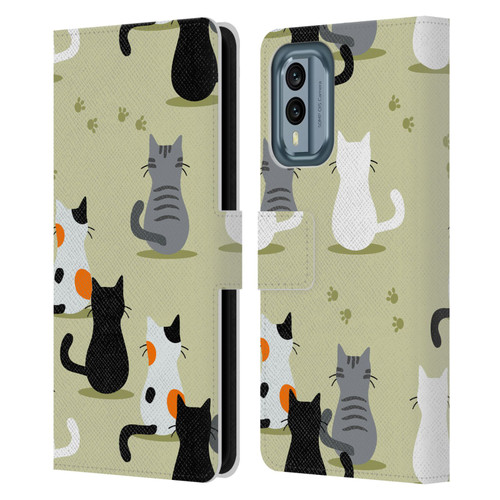 Haroulita Cats And Dogs Cats Leather Book Wallet Case Cover For Nokia X30