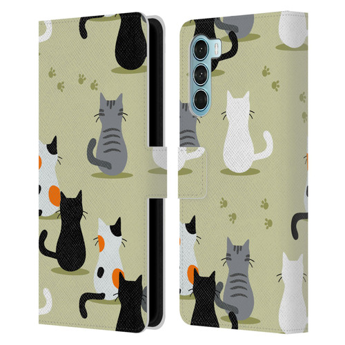 Haroulita Cats And Dogs Cats Leather Book Wallet Case Cover For Motorola Edge S30 / Moto G200 5G